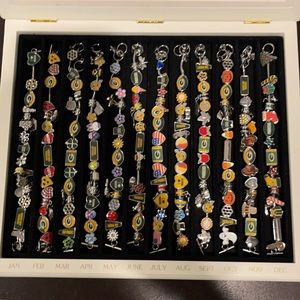 Greenbay Packer 12 month charm bracelets